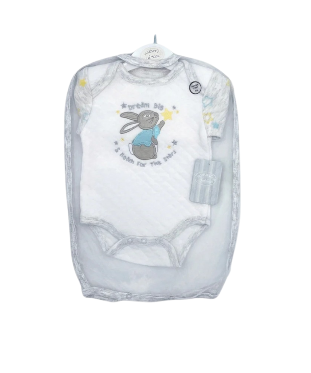 Cotton baby bodysuit - dream big & reach for the stars