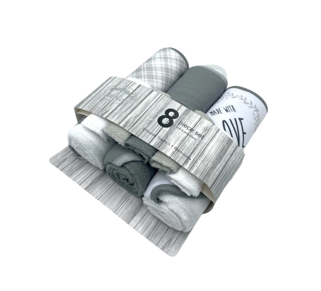 Towel and face cloth set - 8 piece