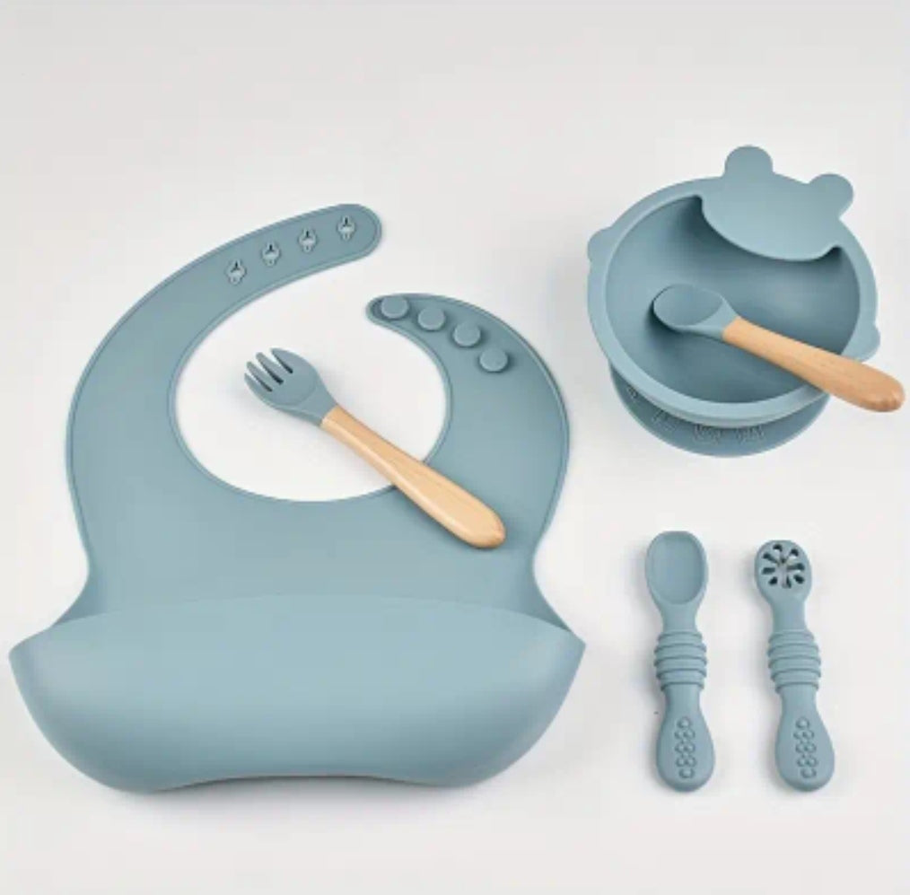 6 piece silicone feeding set