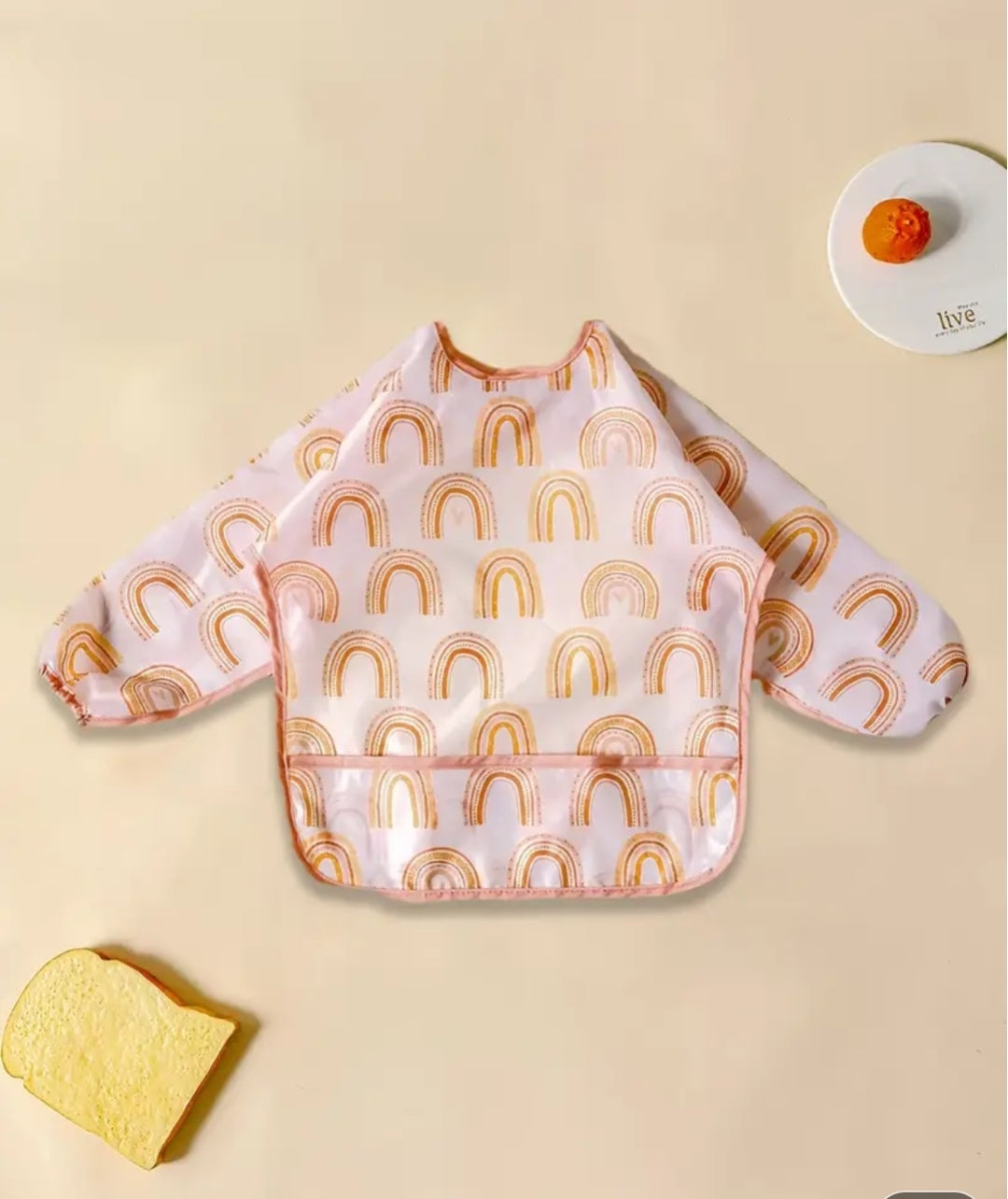 Long sleeve feeding bib